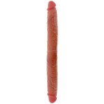GET REAL - GODEMICHET EN SILICONE À DOUBLE EXTRÉMITÉ CARAMEL 46 CM